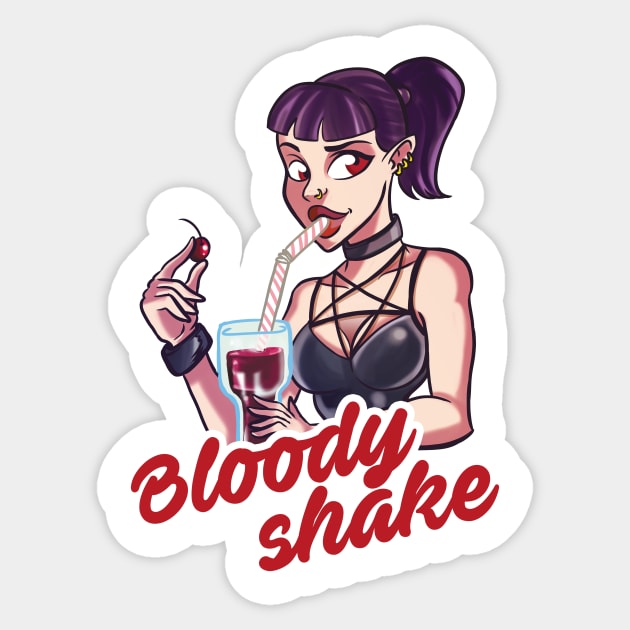 Bloody Shake Sticker by Gasometer Studio